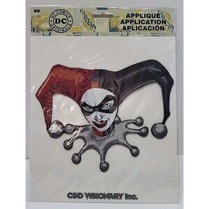 BATMAN'S Harley Quinn Head Embroidered iron-on Patch‎ New 7 1/8" Large